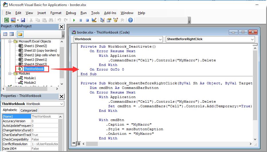 Cách chèn nút tùy chỉnh và các cách vô hiệu hóa menu chuột phải trong Excel